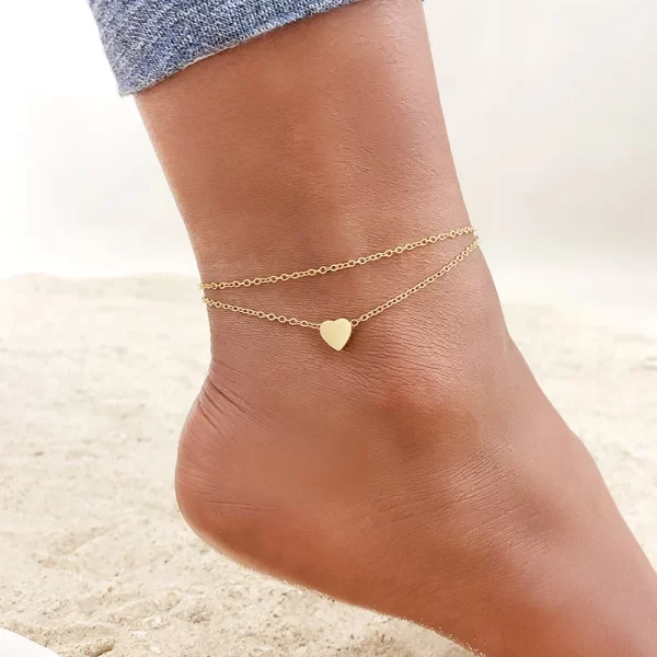 Gold Color Stainless Steel Chain Anklets for Women - Image 4