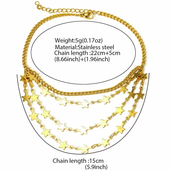 Rhinestone Chain Anklet for Women - Image 6