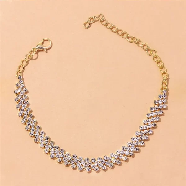 Luxury Crystal Cubic Zirconia Women's Anklet Bracelet - Image 4