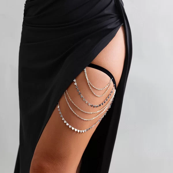 Boho Sexy Elastic Band Bandage Leg Thigh Chain for Women - Image 3