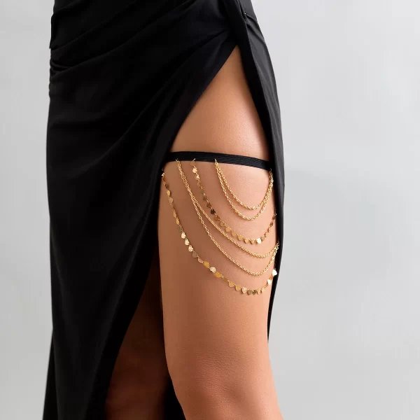 Boho Sexy Elastic Band Bandage Leg Thigh Chain for Women - Image 2