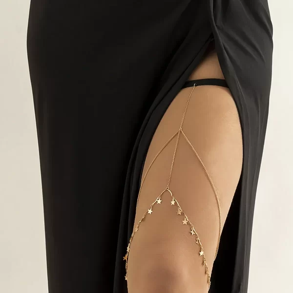 Boho Elastic Band Crystal Thigh Chain – Sexy