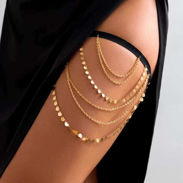 Boho Sexy Elastic Band Bandage Leg Thigh Chain for Women