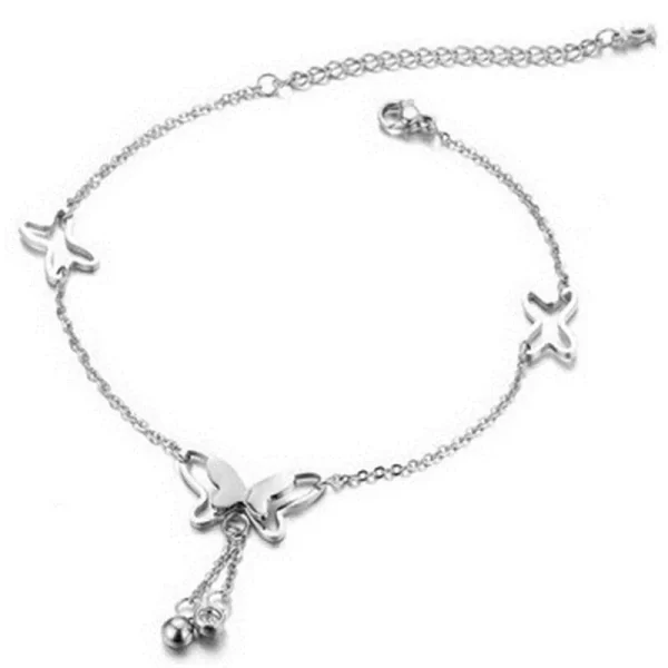 Summer Beach Leg Bracelet with Butterfly Pendant – Elegant Foot Chain Anklet - Image 2